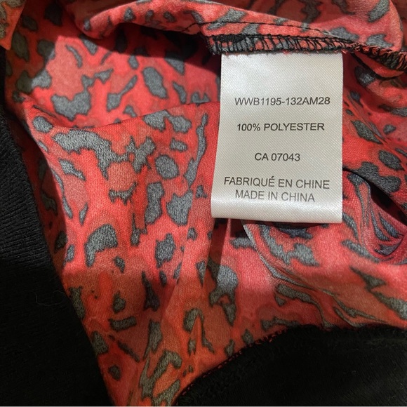 Belle Vere Red And Black Leopard Print Short Sleeved Top. - Picture 4 of 6